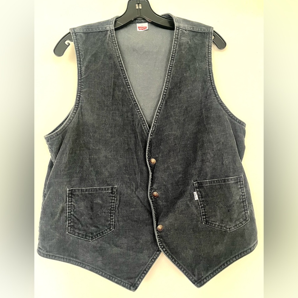 VTG 90s Levi’s Gray Corduroy Vest - Size: L